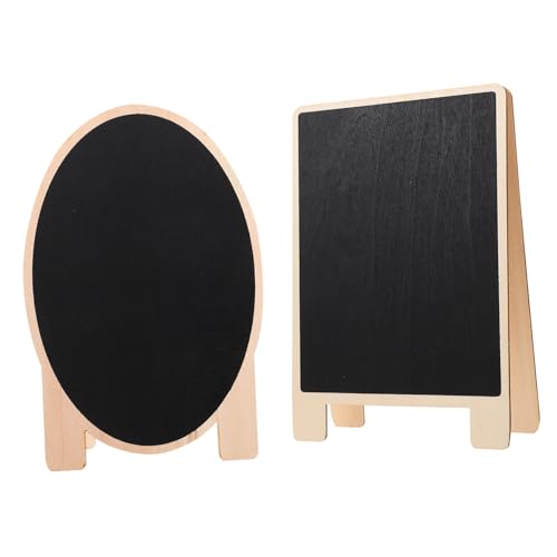 STOBOK 2 Stück Kleine Tafel Faltbar Schilder Für Hochzeitstafeln Kunsthandwerk Für Einseitig Wandkreidetafel Tafelkreide Briefbrett Kleiner Staffelei Bretter Hölzern Black von STOBOK