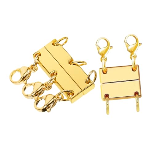 STOBOK 2 Stück Magnetische Halskettenverschlüsse: Mehrlagiger Halskettenverschluss-trenner Zum Übereinanderlegen Mehrerer Schmuckverschlüsse Für Frauen Und Mädchen, Golden STOBOK 2 Stück Magnetische Halskettenverschlüsse: Mehrlagiger Halskettenverschluss-trenner Zum Übereinanderlegen Mehrerer Schmuckverschlüsse Für Frauen Und Mädchen, Golden von STOBOK