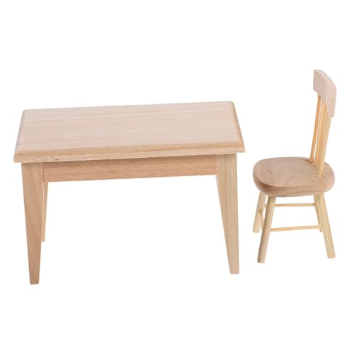 STOBOK Realistische Miniatur Tisch Stühle Maßstab 112 Holz Puppenhaus Wohnzimmer Möbel Set STOBOK Realistische Miniatur Tisch Stühle Maßstab 112 Holz Puppenhaus Wohnzimmer Möbel Set von STOBOK