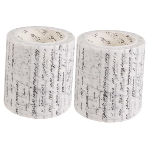 STOBOK 2 Stück Scrapbook Washi Tape Papierband-set Retro Dekoratives Klebeband Für Wandrahmen Bücher Bürobedarf von STOBOK