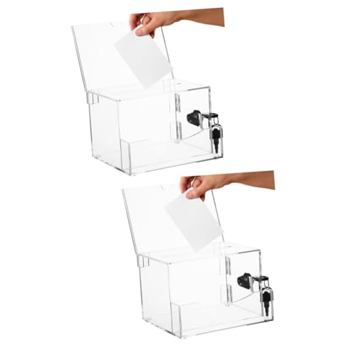 STOBOK 2 Stück Wahlurne mit Schloss Transparente Abstimmungsbox für Spenden Vorschläge und Beschwerden Sichere und Elegante Aufbewahrungslösung für Veranstaltungen STOBOK 2 Stück Wahlurne mit Schloss Transparente Abstimmungsbox für Spenden Vorschläge und Beschwerden Sichere und Elegante Aufbewahrungslösung für Veranstaltungen von STOBOK