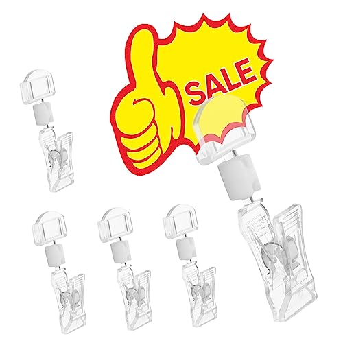 STOBOK 20 Stk Werbemappe Aus Acryl Preisklammer Preisschild-clip Doppelseitiger Etikettenhalter Clip Anzeigen Kleiner Schildhalter Aus Acryl Mini-essen Korb Einfach Kleiderbügel Rotieren STOBOK 20 Stk Werbemappe Aus Acryl Preisklammer Preisschild-clip Doppelseitiger Etikettenhalter Clip Anzeigen Kleiner Schildhalter Aus Acryl Mini-essen Korb Einfach Kleiderbügel Rotieren von STOBOK