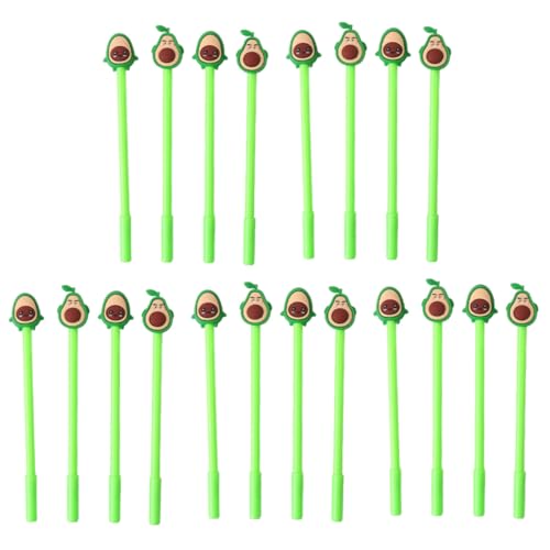 STOBOK 20 Stück Avocado-Gelstift Cartoon-Schild-Stift Cartoon-Schreibwaren-Stift gelstifte gel schreibstifte schulm kugelschreiber Filzstift für die Schule kreativer Gelstift Metallspitze von STOBOK