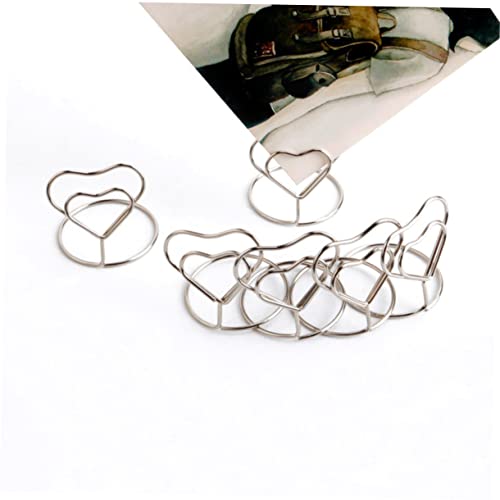STOBOK 20 Stück Inhaber der Tabellennummer Tischnummer steht Tischnummernschilder für die Hochzeit Dekoration visitenkarten halterung memo clip halter Memohalter Hochzeitsbedarf Silver von STOBOK