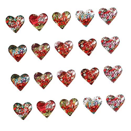 STOBOK 20 Stück Kristallglas-Patch geldschrank wohnungsdeko Schmuckherstellungszubehör Handgemachter Schmuck Herzdekoration Schmuckzubehör dekorativer Glasfleck Kühlschrank-Patch k5 Glas von STOBOK