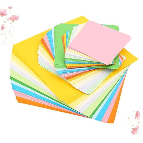 STOBOK 200 Stück Handgefertigtes Origami -farbiges Papier basteln für bastelmaterial für farbiges Druckpapier Zeichnung Origami für Origami-Papier gemustert von STOBOK