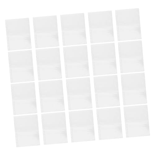 STOBOK 20Stücke Nachfüllbare Ordnertaschen mit Löchern Transparente PVC Dokumentenaufbewahrungshüllen für Effiziente Organisation von Quittungen Bargeld und Karten von STOBOK