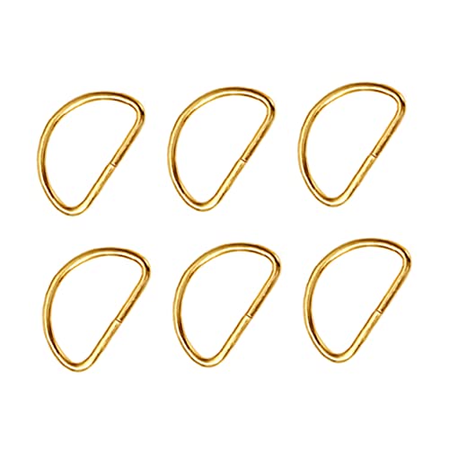 STOBOK 20st D-ring-beutel-hardware Halbkreisförmiger D-ring Batterie Wandleuchten Gepäckschnallenring Accessoires Für Goldene Schlüsselanhänger Metall D-förmige Ringe Edelstahl Optional von STOBOK