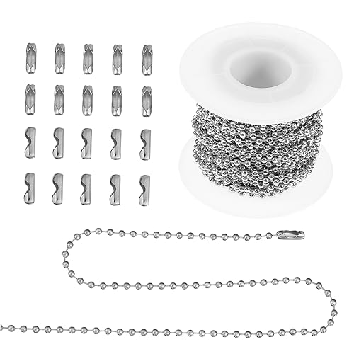 STOBOK 24Diy Schmuckzubehör Kupfer Eisen Edelstahl Wellenperlenkette Verlängerungsperlenkette Perlenkette Halskette Ketten Armband Perlen Kugel Halskette Herstellung Kette Halskette STOBOK 24Diy Schmuckzubehör Kupfer Eisen Edelstahl Wellenperlenkette Verlängerungsperlenkette Perlenkette Halskette Ketten Armband Perlen Kugel Halskette Herstellung Kette Halskette von STOBOK