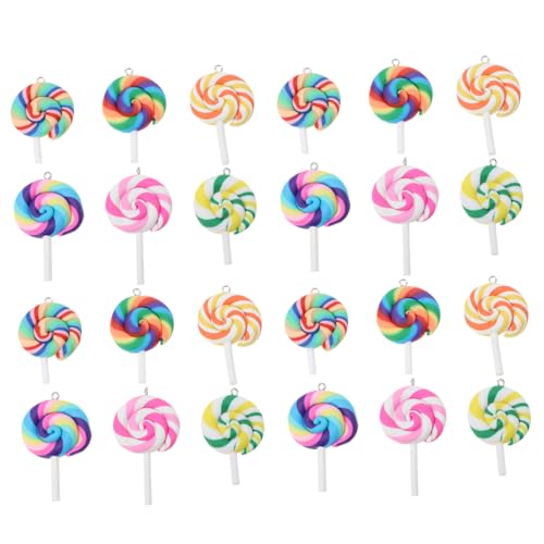 STOBOK Lollipop-schmuckanhänger 24 Stück Ton-bonbon- für Mädchen und Kinder Bonbon- Halsketten- und Armband-zubehör STOBOK Lollipop-schmuckanhänger 24 Stück Ton-bonbon- für Mädchen und Kinder Bonbon- Halsketten- und Armband-zubehör von STOBOK