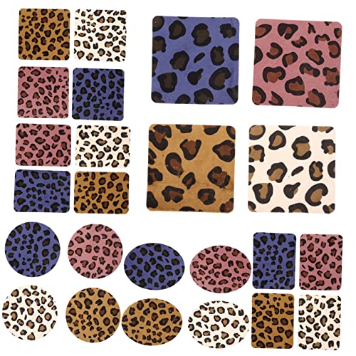 STOBOK 24St Pflaster mit Leoparden muster austauschbare Patches mit Leopardenmuster Mantel Versorgung Bindemittel Mäntel zarte Fellflecken Mantelflicken für den Haushalt Kleidung Hut Tier von STOBOK