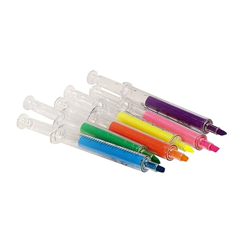 STOBOK 24Stücke Spritzenstifte Entzückende Highlighter Marker Bunten für Lehrer Ärzte und Kreative Bastelprojekte aus Sicherem Gefertigt von STOBOK