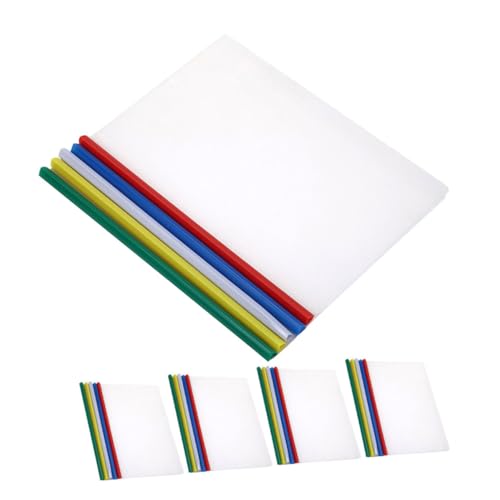 STOBOK 25 Stück Zugstangenordner Aktenordner Papierhüllen Ordner Für Dokumente Dokumentenmappe Schulordner Papierordner Dokumentenmappe Berichtsmappen Bindestangen Kunststoff von STOBOK