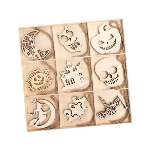 STOBOK 27 Stück Dekorationen aus Holz halloween fensterdeko halloween dekoration DIY crafts Nettes Halloween - Halloween- im Innenbereich Holzausschnitte Halloween-Holzanhänger STOBOK 27 Stück Dekorationen aus Holz halloween fensterdeko halloween dekoration DIY crafts Nettes Halloween - Halloween- im Innenbereich Holzausschnitte Halloween-Holzanhänger von STOBOK