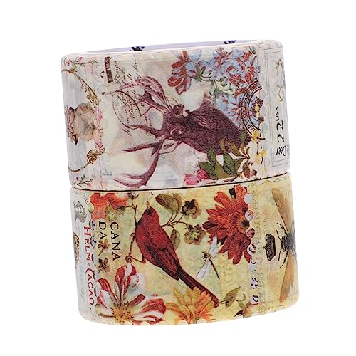 STOBOK 2Rollen Retro Briefmarken Washi Klebeband Vintage Dekorative Aufkleber für Notizbücher Scrapbooks und Geschenke mit Verschiedenen Designs STOBOK 2Rollen Retro Briefmarken Washi Klebeband Vintage Dekorative Aufkleber für Notizbücher Scrapbooks und Geschenke mit Verschiedenen Designs von STOBOK