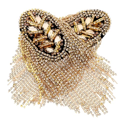 STOBOK 2pcs Schulterpolster Fransen Epauletten Vintage Quaste Epauletten Schmuck für Frauen von STOBOK