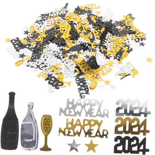 STOBOK 3 Partydekoration des neuen Jahres streuen 2024 Silvester-Partygeschenk Papier Partydekorationen mehrfarbig komfetti bodendeko neujahr tischdekoration Neujahrsdekoration Plastik STOBOK 3 Partydekoration des neuen Jahres streuen 2024 Silvester-Partygeschenk Papier Partydekorationen mehrfarbig komfetti bodendeko neujahr tischdekoration Neujahrsdekoration Plastik von STOBOK
