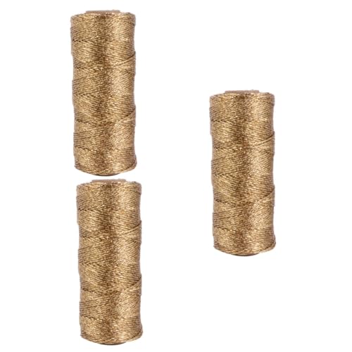 STOBOK 3 Rollen Baumwollseil Geschenkkordel Weihnachtsverpackungsschnur Geschenkpapier Geschenkverpackungsgarn Dickes Garn Dekorativer Baumwollfaden Goldschnur Stoff Weihnachten Spule STOBOK 3 Rollen Baumwollseil Geschenkkordel Weihnachtsverpackungsschnur Geschenkpapier Geschenkverpackungsgarn Dickes Garn Dekorativer Baumwollfaden Goldschnur Stoff Weihnachten Spule von STOBOK