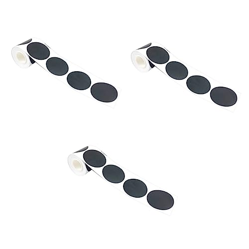 STOBOK 3 Rollen Selbstklebende Aufkleber Etiketten Klebeband Flaschenetiketten Gewürzflaschenaufkleber Klassifizierungsaufkleber Schwarz von STOBOK