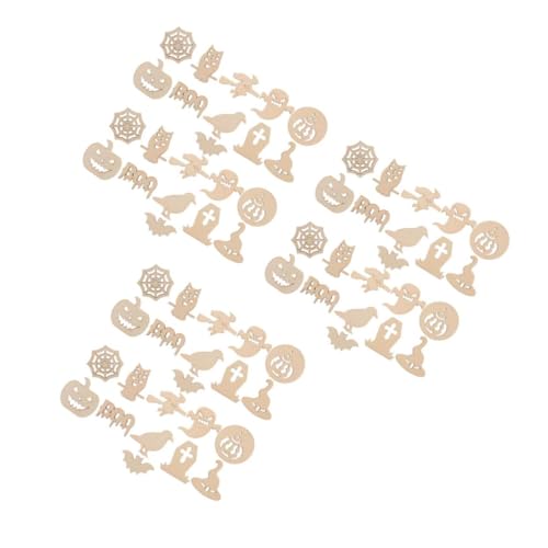 STOBOK 3 Sätze Bastelzubehör Selber Machen Halloween-minifledermäuse Party Halloween-türdekorationen Malerei Halloween -dekorationen Halloween-deko Selber Machen Bambus 100 Stück * 3 von STOBOK