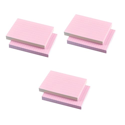STOBOK 3 Sätze Beachten Sie Eine Karteikarte Stichwort Farbig Geschäft Und Schreibwarenkarten Q Gepunktet Bunt Heimbüro Linierte Notizkarten Pastell Gefüttert Rosa Papier 150 Stück * 3 von STOBOK