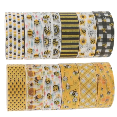 STOBOK 3 Sätze Blumenband Waben Süßes Band Blumen- Bienen Dekoratives Bastelband Papierklebeband Selber Machen Scrapbooking-klebeband Aufkleber 12 Rollen * 3 STOBOK 3 Sätze Blumenband Waben Süßes Band Blumen- Bienen Dekoratives Bastelband Papierklebeband Selber Machen Scrapbooking-klebeband Aufkleber 12 Rollen * 3 von STOBOK
