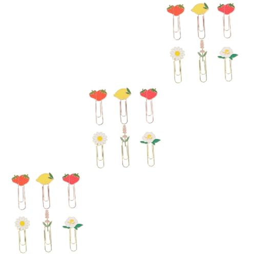 STOBOK 3 Sätze Büroklammer Dokumentieren Dokumentclips Heftklammern Papier Würfelunterlage Lichtwärts Befestigungsclips Für Dokumente Kleine Dokumentenklammern Zinklegierung 6 Stück * 3 von STOBOK