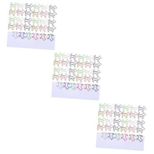 STOBOK 3 Sätze Büroklammer Für Welpen Hochzeit Papier Clips Hundezubehör Hund Büroklammern Büroartikel Büromaterial Bürozubehör Dekorative Banknotenklemme Rostfreier Stahl 60 Stück * 3 von STOBOK