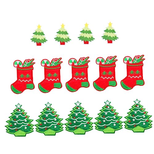 STOBOK 3 Sätze Cartoon-kleidungspatch Weihnachtsdekoration Party Flicken Für Kleidung Flecken Kindermode Attraction Diy Kleidung Dekoration Kreativer Stoffaufnäher Stickerei 14 Stücke * 3 von STOBOK