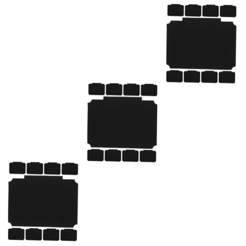STOBOK 3 Sätze Etikettenhalter-nachrichtentafel Mülletiketten Zum Aufclipsen Küche Speisekammer Clip Für Korbetiketten Bücherregal-etiketten Behälteretikett Black Pp 9 Stücke * 3 von STOBOK
