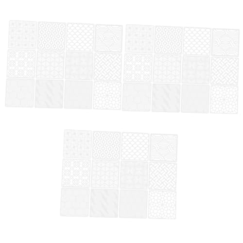 STOBOK 3 Sätze Geometrische Vorlage Wand Wiederverwendbare Schablonen Vorlagen Malerei Schablone Kit Schablone Vorlage Weiß Kunststoff 12 Stück * 3 von STOBOK