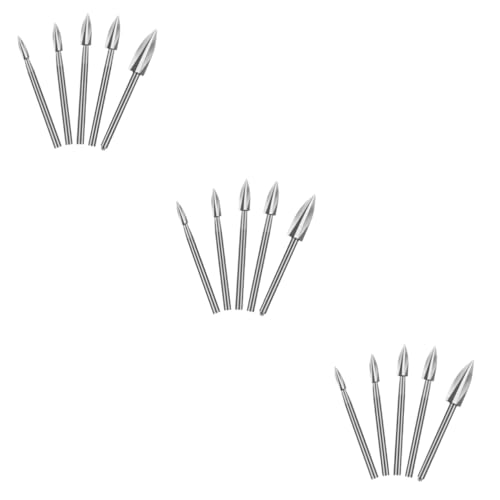 STOBOK 3 Sätze Gravierbohrer Holzbearbeitung Schnitzel-kit Handwerkstools Bausatz Drill -kit Schnitzwerkzeuge Holzgravurbohrer Drehwerkzeug-holzschnitzbits Weißer Stahl Silber 5 Stück * 3 STOBOK 3 Sätze Gravierbohrer Holzbearbeitung Schnitzel-kit Handwerkstools Bausatz Drill -kit Schnitzwerkzeuge Holzgravurbohrer Drehwerkzeug-holzschnitzbits Weißer Stahl Silber 5 Stück * 3 von STOBOK