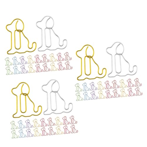 STOBOK 3 Sätze Hunde-büroklammer Bulldogge-clips Klammer Süß Geformt Papierklammern Tierische Büroklammern Dackel Klein Hundeclip Für Rechnungen Fixieren Büroklammer Metall 30 Stück * 3 von STOBOK