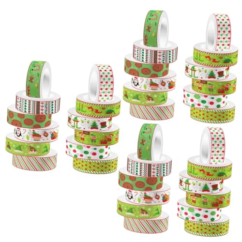 STOBOK 3 Sätze Klebeband Dekorationen Dekorativ Aufkleber Mit Weihnachtsmotiv Diy Washi Tapes Notebook -band Scrapbooking Washi Tape Washi-tape Colorful 12 Rollen * 3 von STOBOK