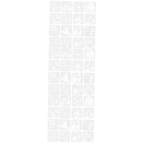 STOBOK 3 Sätze Malvorlage Weihnachtsmalerei Vorlage Zeichnungsvorlage Weihnachtsschablonen Weihnachtsförmchen Weihnachts-diy-vorlage Weihnachtsmalschablonen Plastik 16 Blätter * 3 von STOBOK