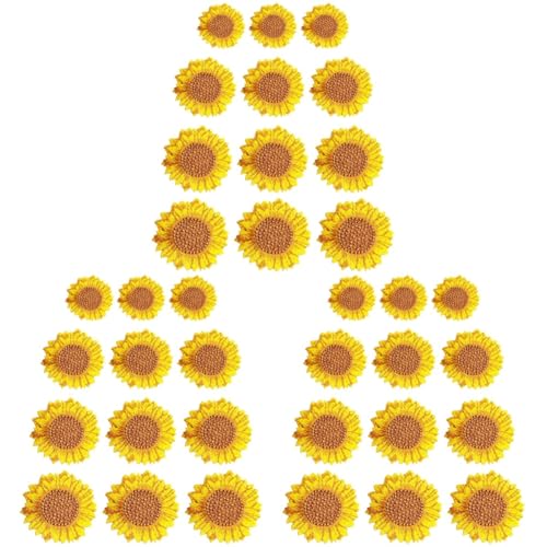 STOBOK 3 Sätze Sonnenblumen-kleiderflicken Sonnenblumenfelder Sonnenblumenabziehbilder Dekoration Von Kleidung Einzigartige Dekoration Patches Applikationen Stickaufkleber 12 Stück * 3 von STOBOK