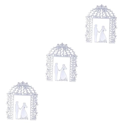 STOBOK 3 Sätze Stanzformen Schablone Präge Stirbt Prägung Stanzteile Für Scrapbooking Hochzeitsstanzungen Papierschere Schrenzpapier Stanzteile Zum Selbermachen Silver 2 Stücke * 3 von STOBOK