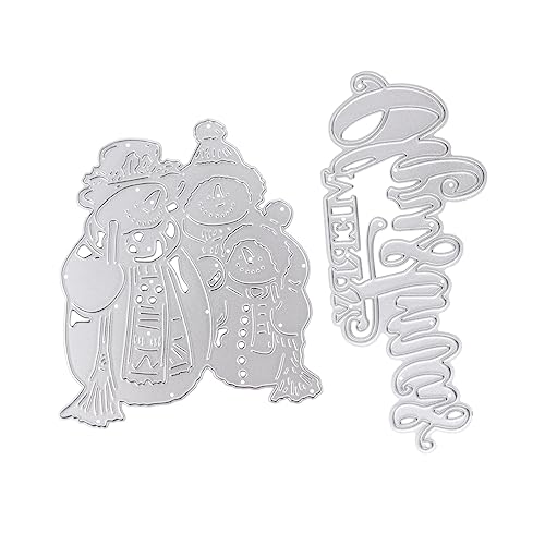 STOBOK 3 Sätze Weihnachtssterben Schmücken Stanzformen Für Die Kartenherstellung Weihnachtshandwerk Weihnachtsschneemann Stanzformen Papa Prägen Kohlenstoffstahl Silver 2 Stück * 3 von STOBOK