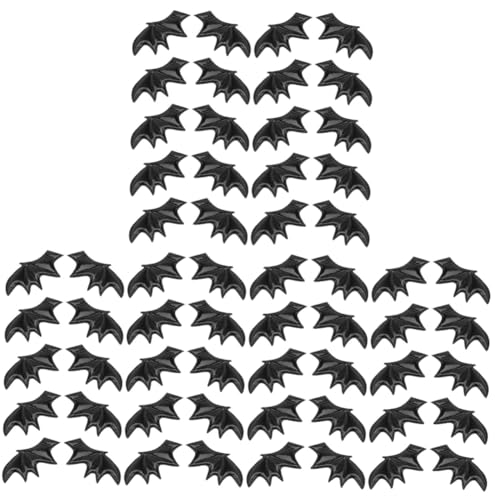 STOBOK 3 Sätze Zubehör Für Fledermausflügel Dekorationen Stirnbänder Geformt Mit Teufelsflügel Halloween Haarschmuck Kleidungszubehör Halloween-handwerksflügel Pu-leder Black 40 Stück * 3 STOBOK 3 Sätze Zubehör Für Fledermausflügel Dekorationen Stirnbänder Geformt Mit Teufelsflügel Halloween Haarschmuck Kleidungszubehör Halloween-handwerksflügel Pu-leder Black 40 Stück * 3 von STOBOK