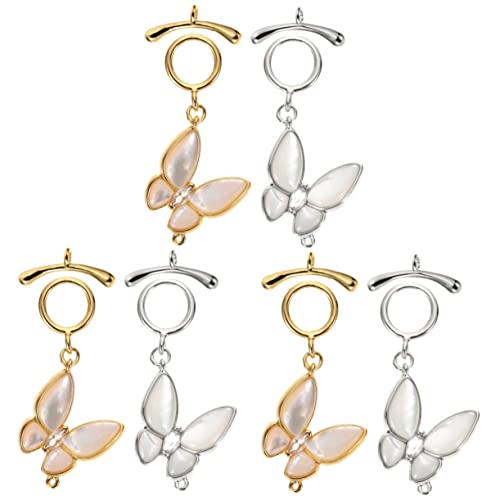 STOBOK 3 Sätze -taste Reize Halskette Halskette Halsketten Schmuck Halskette Verlängerungskette Kreuz Geschichtete Halskette Entwirrer Verbinder Charme Schließe Legierung 2 Stück * 3 von STOBOK