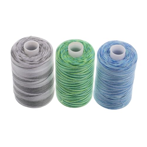 STOBOK 3 Stück Buntes Ledernähgarn Polyester Nähgarn Leder Bastelgarn Nähzubehör Polyester Spandex Stoff Schmuckgarn Professionelles Maschinen Quiltgarn von STOBOK