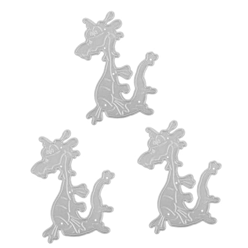 STOBOK 3 Stück Drachenmesserform geformt Scrapbooking Drachen-Stanzformen Schneiden Schnitte Die Prägewerkzeug zur Papierherstellung Stanzformen für Papierhandwerk Kohlenstoffstahl Silver von STOBOK