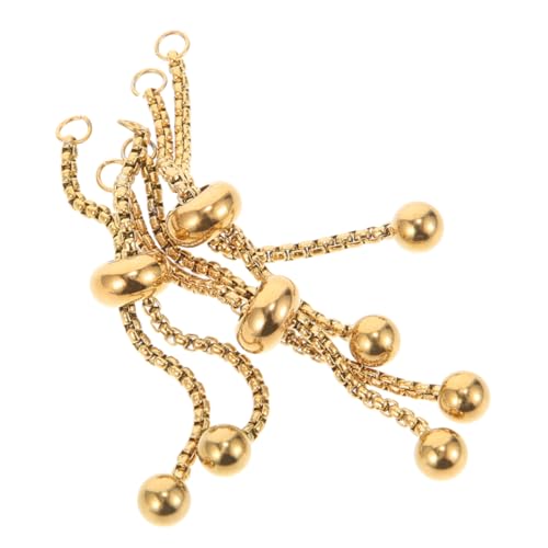 STOBOK 3 Stück Edelstahl Zubehör Zur Schmuckherstellung Schmuckverlängerungen Für Armbänder Goldene Armbandketten Mit Kugelenden Armbandkette STOBOK 3 Stück Edelstahl Zubehör Zur Schmuckherstellung Schmuckverlängerungen Für Armbänder Goldene Armbandketten Mit Kugelenden Armbandkette von STOBOK