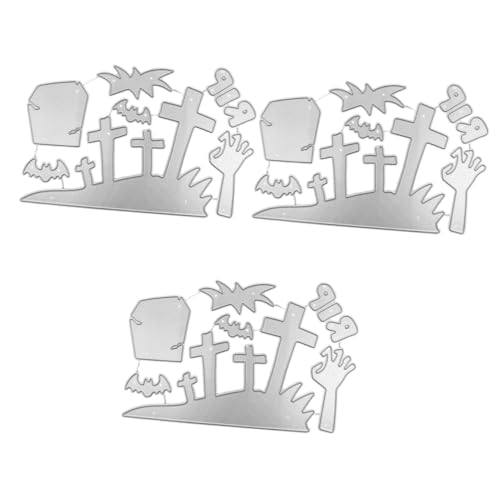 STOBOK 3 Stück Halloween Grab Fledermaus Scrapbook Metall Kohlenstoffstahl Gestanzt Geprägt Schneidemesser Stanze Halloween-diy-schablone Scrapbooking-stanzformen Silver Rostfreier Stahl STOBOK 3 Stück Halloween Grab Fledermaus Scrapbook Metall Kohlenstoffstahl Gestanzt Geprägt Schneidemesser Stanze Halloween-diy-schablone Scrapbooking-stanzformen Silver Rostfreier Stahl von STOBOK