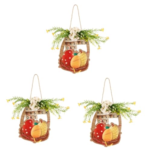STOBOK 3 Stück Osterdekoration Ornamente Dekorationen Für Die Tür Osterdekoration Zum Aufhängen Verandaschild Holzanhänger Osterschild Zum Aufhängen Osterszenen STOBOK 3 Stück Osterdekoration Ornamente Dekorationen Für Die Tür Osterdekoration Zum Aufhängen Verandaschild Holzanhänger Osterschild Zum Aufhängen Osterszenen von STOBOK