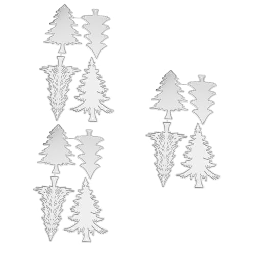 STOBOK 3 Stück Schneiden Weihnachtsbaum Stanzteile für die Kartenherstellung Weihnachten papiercuter messer handwerkzeug Stanzformen Grußkarte zum Selbermachen Kohlenstoffstahl Silver von STOBOK