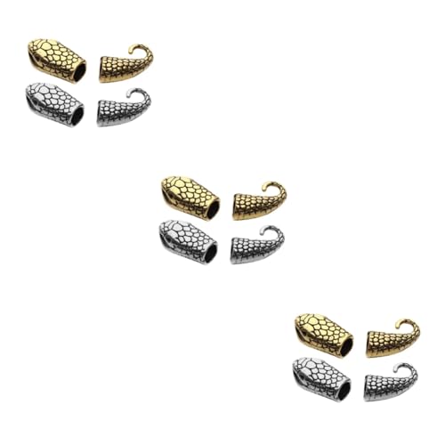 STOBOK 30 Sätze Schlangenkopfverschlüsse Schmuck Schließe Zubehör Armbandschnalle aus Legierung Verschlüsse für Armband Verschlüsse für Halskette von STOBOK
