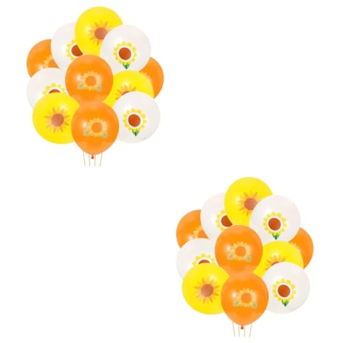 STOBOK 30 Stk Sonnenblumenballon gelbe babypartydekorationen Luftballons mit Sonnenblumenmotiv Latex-Anzug gelber Anzug Sonnenblumen-Partyzubehör gelbe geburtstagsdekoration Gänseblümchen von STOBOK