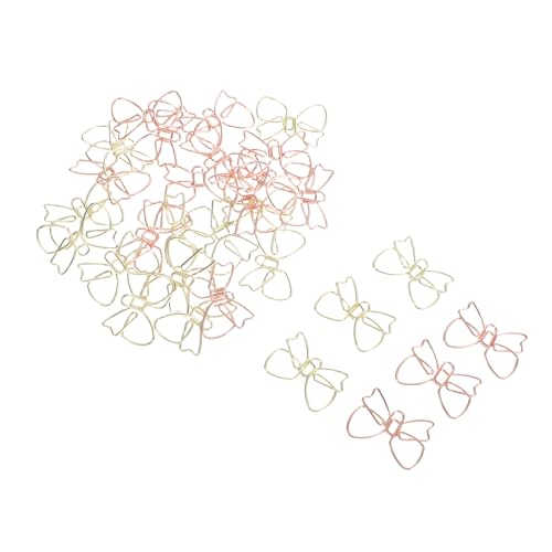 STOBOK 30 Stück Büroklammer Mit Schleife Neuartige Büroklammern Hand-büroklammer Süßes Briefpapier Büroklammer Aus Metall Papierclips Metall -bürovorräte Büroklammern Für Akte Eisen von STOBOK
