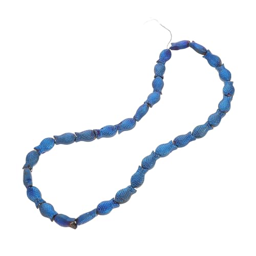 STOBOK 30 Stück Glasfischperlen Zum Selbermachen: Mattierte Perlen Zur Schmuckherstellung, Armbänder, Halsketten, Dekorationen Mit Ozeanmotiven, Bastelmaterialien von STOBOK